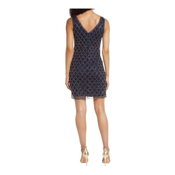 Pisarro NIGHTS Beaded Sheath Cocktail Dress - Picture 3 of 13